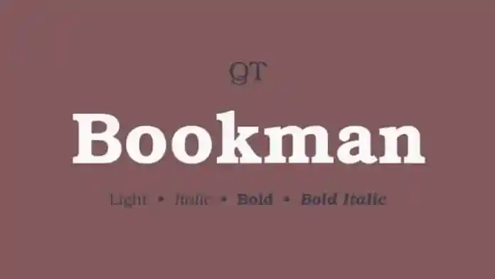 bookman font
